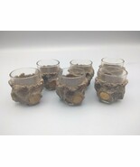Ruhrglas Glaswerk Faux Bois German 6 Shot Glasses Barware Vintage MCM Sc... - $77.68 CAD