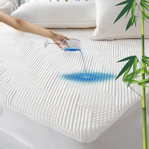 Grt Bamboo Cooling Waterproof Mattress Protector Cal King Size - 3D Air Fiber - £40.75 GBP