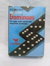 Vintage Double Nine Wooden Dominoes - £34.88 GBP
