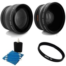 TelePhoto lens + Wide Lens+ UV Bundle For Panasonic HC-V710, HC-V720, HC-V720M, - £33.55 GBP