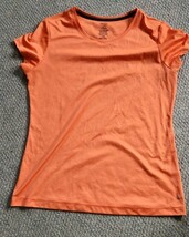 Womens Danskin Now XL Short Sleeve Peach Salmon Shirt Polyester - $9.99