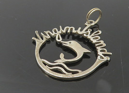 925 Sterling Silver - Vintage Virgin Islands Leaping Dolphin Pendant - PT9375 - £20.02 GBP