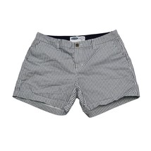 Old Navy Shorts Womens 8 Gray High Rise Everyday Slash Pocket Striped Cotton - £14.63 GBP