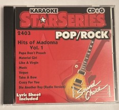 Karaoke Star Series CD+G Hits of Madonna Vol 1 POP/ROCK Sound Choice - $7.59