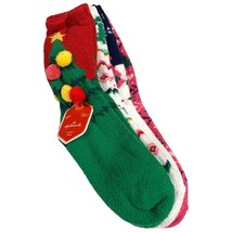 Hallmark 4 Pairs Ladies’ Crew Socks 4-10 Shoe Size Christmas Tree Snowman - $24.00