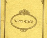Vieux Chalet Menu Memphis Tennessee New Orleans Style French Menu 1980&#39;s - £32.53 GBP