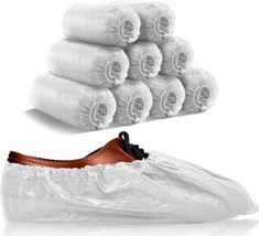 Waterproof Shoe Covers Disposable 16.5x6.5 Pack of 100 White Booties - £21.18 GBP