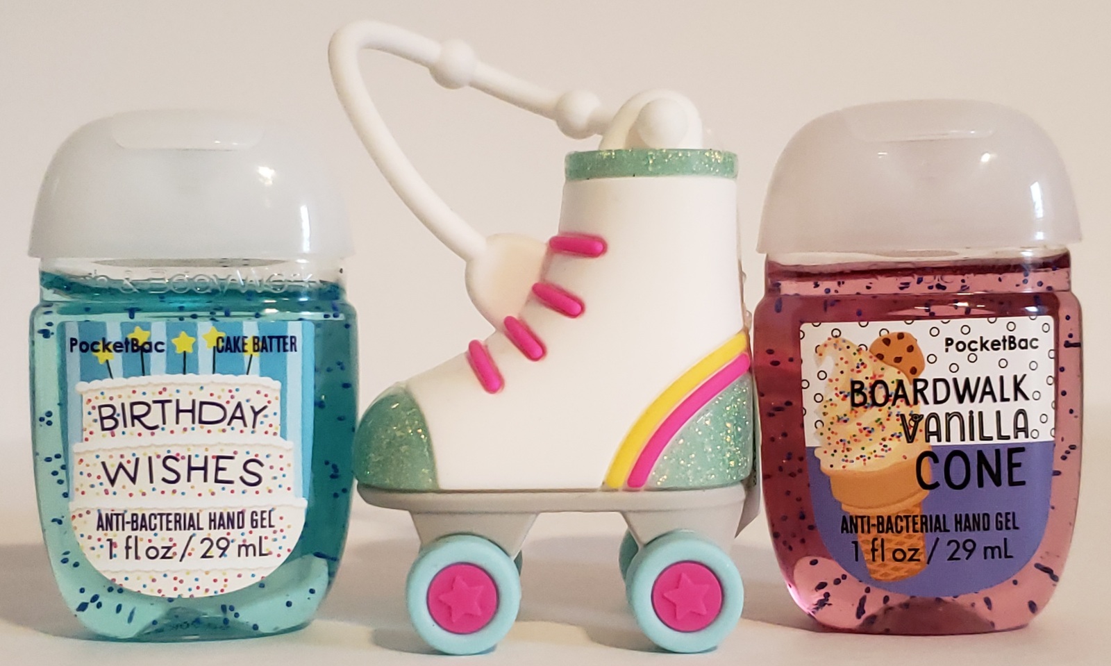 Bath and Body Works pocketbac holder - Roller Skate + 2 hand sanitizer - New - £14.45 GBP