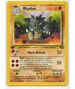 Pokémon Rhydon 45/64 1999 WOTC Jungle Set Ungraded 1st Edition - £58.66 GBP
