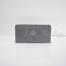 NWT New Kipling KI2073 Jolin Slim Wallet Bifold Polyamide Grey Etched Si... - $34.95