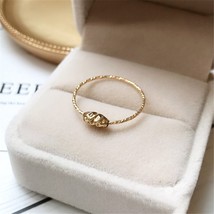 Lucky Bead Rings 14K Gold Filled Knuckle Rings Gold Jewelry Mujer Bague Femme Ha - £40.76 GBP