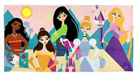 Disney Princess Beach Pool Towel Moana Belle Mulan Cinderella Rapunzel Summer - £19.57 GBP