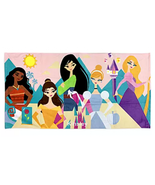 Disney Princess Beach Pool Towel Moana Belle Mulan Cinderella Rapunzel S... - £19.13 GBP
