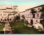 County Courthouse Santa Barbara CA UNP Hand Colored Albertype Postcard K12 - £3.12 GBP