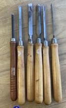 5 Vintage Greenlee USA Chisel Set Wood Turning Wood Working w/ 1 Craftsman - £79.32 GBP