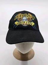 Army Baseball Cap, Black U.S. Military Hat, Bald Eagle Flag Embroidered - $19.79