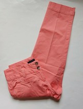 Lands&#39; End Cropped Capri Pants Womens Size 4 Peachy Pink Stretch - £17.13 GBP