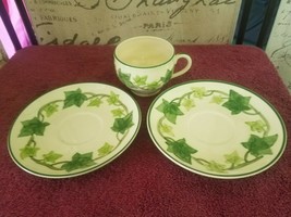 FRANCISCAN CHINA IVY---CUP and 2 SAUCERS #4 - £15.69 GBP