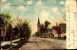 South Eighth St. Maintowoc Wisconsin Antique 1907 Postcard BK58 - £2.37 GBP