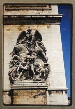 1955 Arc de Triomphe Paris France Close-Up 1 Red-Border Kodachrome 35mm Slide - £2.78 GBP