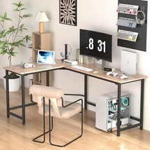 66 Inch L-Shaped Computer Desk With Cpu Stand/Pc Laptop Study Writing Table For  - £191.89 GBP