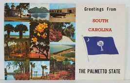 SC Greetings From South Carolina The Palmeto State Multi View Postcard N2 - £3.96 GBP