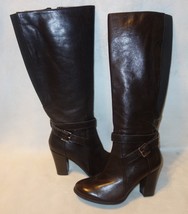 Marc Fisher BOOTS Kessler Brown Leather Heeled Knee Boot Sz 7M New - £103.11 GBP