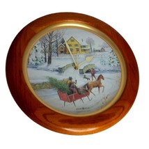 Howard Miller Old Fashioned Christmas Horse Sleigh Clock Vintage - $27.71