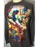 Marvel  Mad Engine Marvel Charcoal Color Men&#39;s T-Shits Long Sleeves XL - $39.59