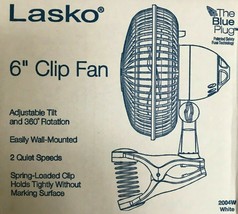 Lasko - 2004W - Clip Fan 6&quot; Diameter - White - £28.88 GBP