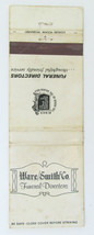 Ware Smith &amp; Co. Funeral Directors Midland, Reese, Michigan 20RS Matchbook Cover - £1.37 GBP