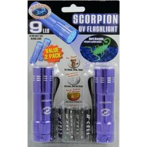 Shawshank LEDz Scorpion UV 9 LED Flashlight, 2 Piece - $34.95 CAD
