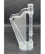 Swarovski Silver Crystal Figure 4&quot; Harp Instrument Music 7477-003 w/ Ori... - £41.78 GBP