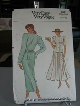 Vogue 9931 Misses Top &amp; Skirt Pattern - Size 8-10-12 - $12.23