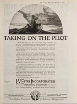 1921 Print Ad L.V. Estes Engineers Ship Makes Port Pilot Boat Helps Chicago,IL - £14.06 GBP