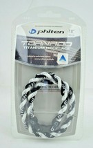 Phiten  Tornado Titanium Necklace 18 inch Nylon - Black &amp; White (New) - $24.07