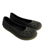 Crocs Crocband Airy Flats Womens Size 8 Brown Tan Slip On Comfort - £21.32 GBP