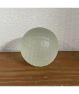 Frosted Art Glass Golf Ball Paperweight 2.5”x2.5” Clear Glass Golfer Dec... - £10.29 GBP