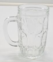 AP) Vintage 5" Dimple Beer Mug Clear Bar Drinking Glass USA - $7.91