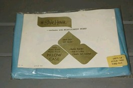 Vintage Montgomery Ward Style House Two Standard Size Blue Pillow Cases ... - $186.94 MXN
