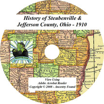 1910 History of Stuebenville &amp; Jefferson County Ohio OH - £4.58 GBP