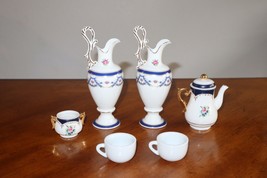 The Regal Bone China Miniature Tea Set Pitchers Cups Mixed Lot Vintage I... - $11.40
