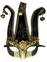 Golden Lion Jester Venetian Masquerade Mask Black Silver Gold, Purple - £18.66 GBP