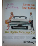 67’ Chevy II Nova SS Mod Girl Print Magazine Advertisement 1967 - $149.45 MXN