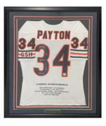 Walter Payton Autographed &amp; Inscribed Career Achievements Framed Jersey ... - $6,295.50