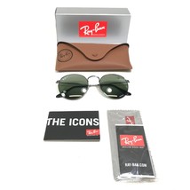 Ray-Ban Sunglasses RB3447 Round Metal 004/G4 Chromance Gunmetal W Green Lenses - £150.02 GBP