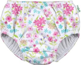 I play. Girls Pull-up Reusable Toddler Swim Diaper, White Flower Bouquet 12 Mth - £10.38 GBP