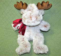 14&quot; Jesus Loves Me Moose Fiesta Stuffed Animal Two Tone Ivory Brown Soft Plush - £8.88 GBP