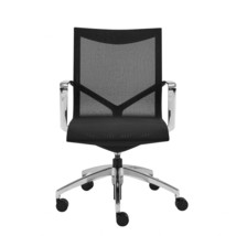 Black and Silver Adjustable Swivel Mesh Rolling Office Chair - $8,825.61 MXN