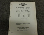1965 Chrysler Hors-Bord 30 HP Parties Catalogue - $24.98